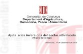 Ajuts a les inversions del sector vitivinícola · 2019. 12. 23. · 01/02/2021 - 31/01/2022 07/2022 única anualitat - 31/01/2023 única anualitat - 30/04/2023 única anualitat -