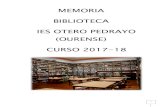 MEMORIA BIBLIOTECA IES OTERO PEDRAYO (OURENSE) CURSO …centros.edu.xunta.es/iesoteropedrayo.ourense/dptos/bib/... · 2018. 12. 19. · 2.2 EN RELACIÓN CO FOMENTO DA LECTURA ...