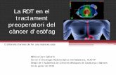La RDT preoperatòria en el càncer d’esòfag...La RDT en el tractament preoperatori del càncer d’esòfag Mònica Caro Gallarín Servei d’Oncologia Radioteràpica ICO Badalona,