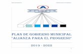 Plan de Gobierno “Alianza para el Progreso” - PQS · 2018. 9. 6. · entre otros, sin marginaciones y para darles a todos los vecinos los instrumentos necesarios para ser productivos