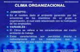 CLIMA ORGANIZACIONALtransparencia.mtc.gob.pe/idm_docs/Oper_Personal/2989.pdfCLIMA ORGANIZACIONAL .CONCEPTO : Es el nombre dado al ambiente generado por las emociones de los miembros