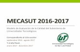 MECASUT 2016-2017utslp.edu.mx/transparencia/planeacion/MECASUT2016-2017.pdf · 2018. 8. 28. · Alumnos de nuevo ingreso con EXANI II Servicios Escolares Ciclo escolar: septiembre