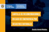 cartilla de recomendaciones en caso de emergencia por desastres naturales · 2019. 12. 5. · en caso de emergencia por desastres naturales Después del terremoto - Esté preparado