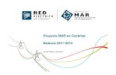 Proyecto MAR en Canarias Balance 2011-2014 · 2015. 2. 23. · Proyecto MAR. Balance 2011-2014 Red Eléctrica realizó inspecciones en las líneas y subestaciones de Canarias para