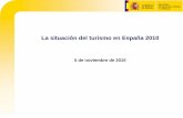 La situación del turismo en España 2010 · Por destinos, en el verano de 2010 se observan importantes avances en Baleares y Canarias, así como en Cataluña, con crecimientos respectivos
