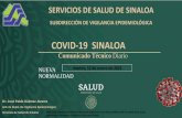 Presentación de PowerPointsaludsinaloa.gob.mx/wp-content/uploads/2020/reportesc... · 2021. 1. 19. · COVID-19 Sinaloa: Casos Positivos a SARS -CoV 2, por LESPS Notificados los