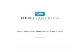 DECLARACIÓN AMBIENTAL EMAS 2017Declaración ambiental EMAS 2017 5/121 1. QUÉ ES RED ELÉCTRICA Red Eléctrica de España es el transportista único y operador (TSO) del sistema eléctrico