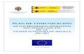 PLAN DE COMUNICACIÓN - Fondos Europeos Melillafondoseuropeosmelilla.es/wp-content/uploads/2016/09/0... · 2016. 9. 26. · 2 1. PRESENTACIÓN Los Fondos Europeos constituyen uno