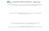 INFORME FINAL DE AUDITORÍA GUBERNAMENTAL...Asunto: Informe de Auditoría vigencia 2012 La Contraloría Distrital de Cartagena de Indias, con fundamento en las facultades otorgadas