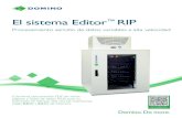 El sistema Editor RIP - Domino Printingel RIP e iniciar o detener el proceso, y comunica los errores procedentes del RIP. Archivos PDF de entrada Los archivos PDF de varias páginas