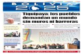 Tiquipaya: los pueblos demandan un mundo sin muros ni barreras · 2017. 6. 25. · Tiquipaya marca el horizonte de un Superar la perspectiva hegemónica de política mundo libre de