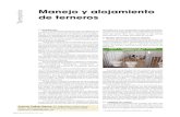 Manejo y alojamiento o de terneros - Revistafrisona.com...1. Introducción Son numerosos los factores que contribuyen al bienestar de los animales de reposición de las gran-jas de