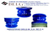 CHECK SILENCIOSO - Belg-W...CHECK SILENCIOSO (SILENT CHECK), Fabricantes de la linea mas completa de válvulas y conexiónes INDUSTRIAS BELG-W, S.A. DE C.V. y Válvula de Pie (Foot