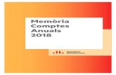 Memòria Comptes Anuals 2018...2019/07/04  · Memria comptes anuals 2018 2 Índex Memòria de comptes anuals 2018 1.Identificació de l’entitat ..... 4 1.1. Denominació i domicili