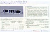 Amphenol® ARINC 404 rack and panel connectorsARINC 404 how to order Amphenol• "AR" Serles Connectors To rno