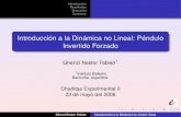 Introducción a la Dinámica no Lineal: Péndulo Invertido Forzadoghenzi/Presentaciones%20maestr... · 2006. 7. 22. · necesitaban tres dimensiones: Posicion, velocidad y tiempo´