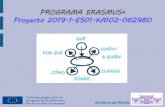PROGRAMA ERASMUS+ Proyecto 2019-1-ES01-KA102-062980...Proyecto 2019-1-ES01-KA102-062980 IES ESCOLAS PROVAL PROGRAMA ERASMUS+ ¿Qué es? Erasmus+ es el nuevo programa de la Unión Europea