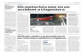RESCAT TRÀNSIT Un motorista mor en un s’Agaró accident a ...ciutada.platjadaro.com/recullpremsa/RP191112.pdfquan el conductor d’una mo-tocicleta Honda CBF 600 va morir arran