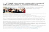Web corporativa de Corporación Tecnológica de Andalucía CTA - … · jueves, 25 de enero de 2018 CTA cierra su ciclo para periodistas con un taller sobre 'apps' y Google Analytics