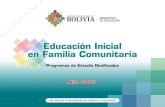 Educación Inicial en Familia Comunitaria · Cada año de escolaridad tiene un objetivo holístico que orienta los procesos educativos en el desarrollo de las capacidades, cualidades