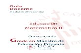 Guía Docente - UCAVILA · 2021. 2. 3. · Canavos, G.C. (1984). Probabilidad y estadística: aplicaciones y métodos. México DF: McGraw-Hill. Cañizares, M. J. (1997). Influencia