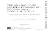 Mario Nunes CETmarionunes.info/documents/technical/tech_manual/tek... · 2011. 12. 30. · TEK MANUAL FOR CONCRETE MASONRY DESIGN AND CONSTRUCTION 1. Building Codes & Specifications