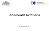 Asamblea Ordinaria · 2017. 12. 6. · Documentación de procesos internos y estructura. 3. Finalización de la formalización de la documentación legal. Recaudación: 1. ... Se