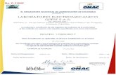 LABORATORIO ELECTROMECANICO QTEST S.A.S. · 2021. 1. 19. · LABORATORIO ELECTROMECANICO QTEST S.A.S. 19-LAC-003 ACREDITACIÓN ISO/IEC 17025:2017 Alcance de la acreditación aprobado