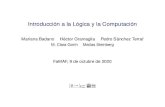 Introducción a la Lógica y la Computaciónpedro/introlog2020/slides/... · 2020. 10. 16. · Contenidos estimados para hoy 1 Repaso 2 Deduccion natural´ Reglas de inferencia Cancelacion