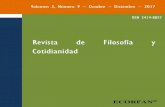 Revista de Filosofía y Cotidianidad - ECORFAN...Bolivia 3, Número 9 Revista de Filosofía y Cotidianidad, Volumen , Octubre-Diciembre 2017, es una revista editada trimestralmente