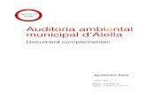 Auditoria ambiental municipal dâ€™Alella ... Auditoria Ambiental Alella Memأ²ria Document Complementari