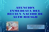 ATENCION INMEDIATA DEL RECIEN NACIDO DE ALTO RIESGO · 2021. 1. 20. · través de la historia clínica materna II - PLANIFICACION Contar con el personal capacitado, disponible y