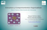 Estructura y Comportamientos Organizativos · 2020. 5. 11. · 3. Factores Determinantes de la Estructura Estructura y Comportamientos Organizativos Objetivos de Aprendizaje Entender