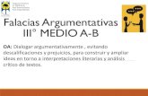 Falacias Argumentativas III° MEDIO A-B · 2020. 6. 22. · Falacias Argumentativas III° MEDIO A-B Lengua y Literatura III° MEDIO A-B Prof. Daniela Oyarce Prof. Aníbal Méndez