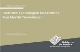 TecNm campus San Martín Texmelucan · 2021. 3. 12. · 09 anos 04 anos Vinculación laboral 03 Proyectos productivos desarrollados 71.2% Deserción escolar 48.8% 04.2% Tasa de graduación