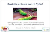 Gastritis crónica por H. Pylori€¦ · Conclusión y resultados AP: gastritis crónica activa por Helicobacter Pylori. Evolución y tratamiento Tratamiento: IBP + Amoxicilina (50mg/kg/8h)