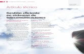 Gestión eficiente en sistemas de telecomunicacionescircutor.es/docs/CIR201501_Telecom_SP.pdf · 2015. 3. 18. · sector de la eficiencia energética eléctrica, ofrece a las empresas