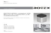 ROTEX HPSU compact (V5) · 2021. 2. 25. · Para el servicio técnico ROTEX HPSU compact (V5) 0DQXDO GH LQVWDODFLyQ \ GH PDQWHQLPLHQWR Acumulador solar con aparato interior de bomba