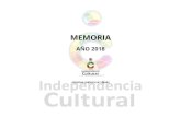 MEMORIA - Independencia Cultural · 2019. 7. 19. · Una mirada histórica y urbana desde el Siglo XXI”. - Libro: “Historias de Barrio Manuel Montt”, Proyecto en conjunto al