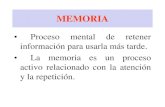 MEMORIA - mayores.uji.esmayores.uji.es/wp-content/uploads/2018/11/tema-5-MEMORIA.pdf · MEMORIA SECUNDARIA (largo plazo) (MLP) Almacén de capacidad ilimitada y permanente, al que