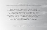 LA VALORACIÓN DE LOS HONORARIOS DE LAS COSTAS … · la Abogacía de Barcelona (ICAB) declarados por la Comisión Nacional de los Mercados y de la Competencia (CNMC) ajustados a