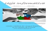 Año VIII Nº. 6 JUNIO 2020 · 2020. 5. 26. · Hoja Informativa Año VIII Nº. 6 JUNIO 2020 Misión Católica de Lengua Española en el Cantón de Zúrich Tenemos la responsabilidad
