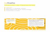 Dirección de Operaciones - Salle-URL...1. Introducción a la estrategia y niveles estratégicos 2. Customer Service Global Management 3. Estrategia Global de SCM I y II 3. La innovación
