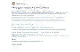 Programes formatius - Molins de Rei · 2020. 9. 24. · MF0969_1: Tècniques administratives bàsiques d'oficina (150 hores) UF0517: Organització empresarial i de recursos humans