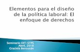 Seminario OIT-STPS Abril, 2018 Graciela Bensusán...Desarrollar un marco analítico para el diseño, formulación, puesta en marcha, monitoreo y evaluación de la PL. Perspectiva amplia: