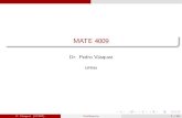 MATE 4009 - Recinto Universitario de Mayagüezpvasquez/mate4009/clases1213I/... · 2012. 11. 8. · Movimiento libre sin amortiguamiento y forzado Suponga que se considera una fuerza