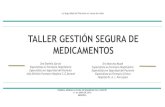 TALLER GESTIÓN SEGURA DE MEDICAMENTOS - Instituto de … · 2019. 6. 13. · TALLER GESTIÓN SEGURA DE MEDICAMENTOS Dra Daniela García Especialista en Farmacia Hospitalaria Especialista