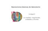 Operaciones básicas de laboratorio · 2016. 10. 9. · Operaciones básicas de laboratorio La medida: magnitudes, unidades y errores. 02 La medida: magnitudes, unidades y errores