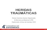 HERIDAS TRAUMÁTICAS · 2019. 5. 14. · Clasificación de las heridas Herida traumática superficial Herida traumática profunda Registro fotográfico FCN. Consentimiento de lapaciente