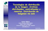 Tecnologías de distribución de la imagen: Archivos ... · Lunes 13 de mayo del 2002 Tecnologías de distribución de la imagen: Archivos distribuidos, centralizados y remotos. Distribución